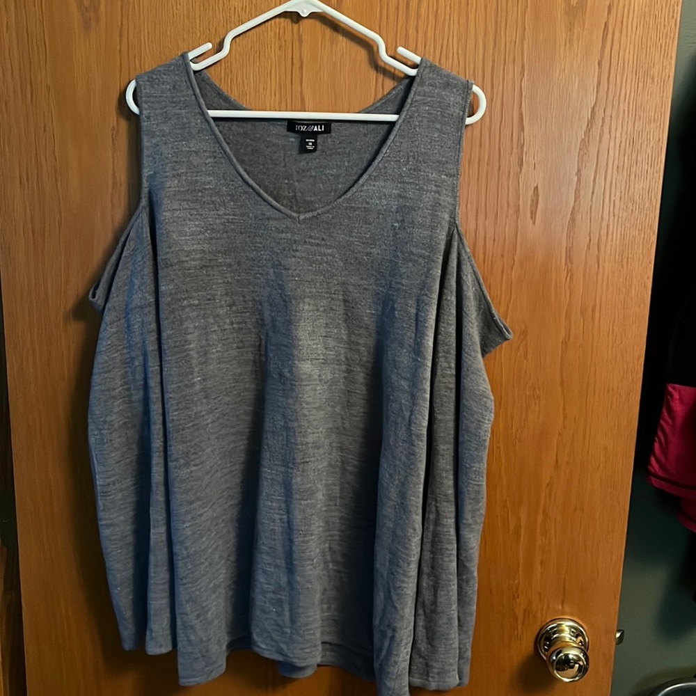 Cold shoulder sweater